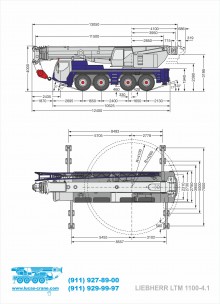 Габаритные размеры LIEBHERR LTM 1100-4.1