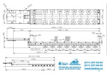 Габаритные размеры трала NOOTEBOOM MCO-PX-142-08V