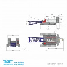 Габариты крана LIEBHERR LR 1300