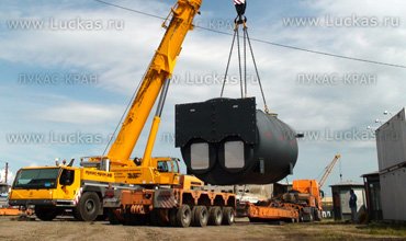 LIEBHERR LTM 1200 Перегрузка котла весом 80 т